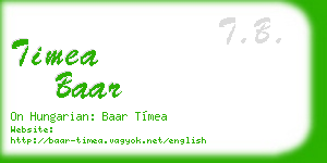 timea baar business card